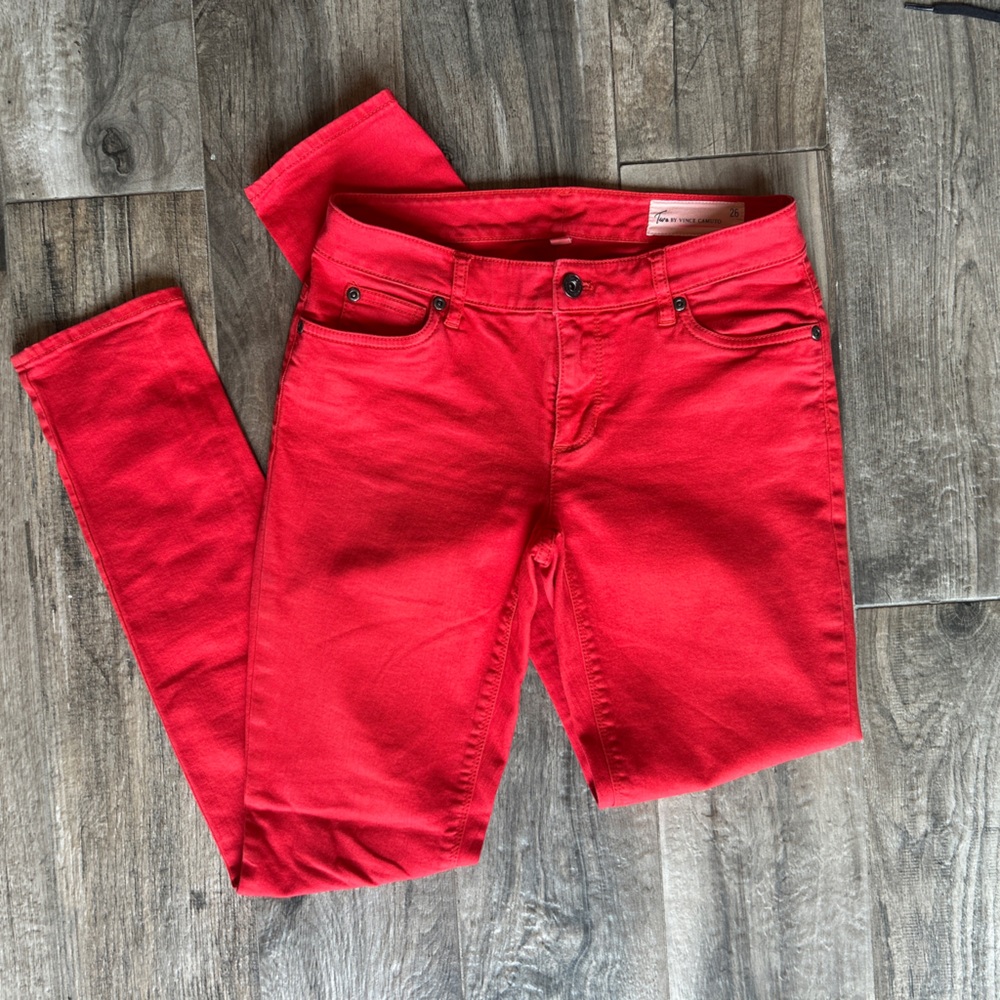 Two by Vince Camuto Red Skinny Jeans